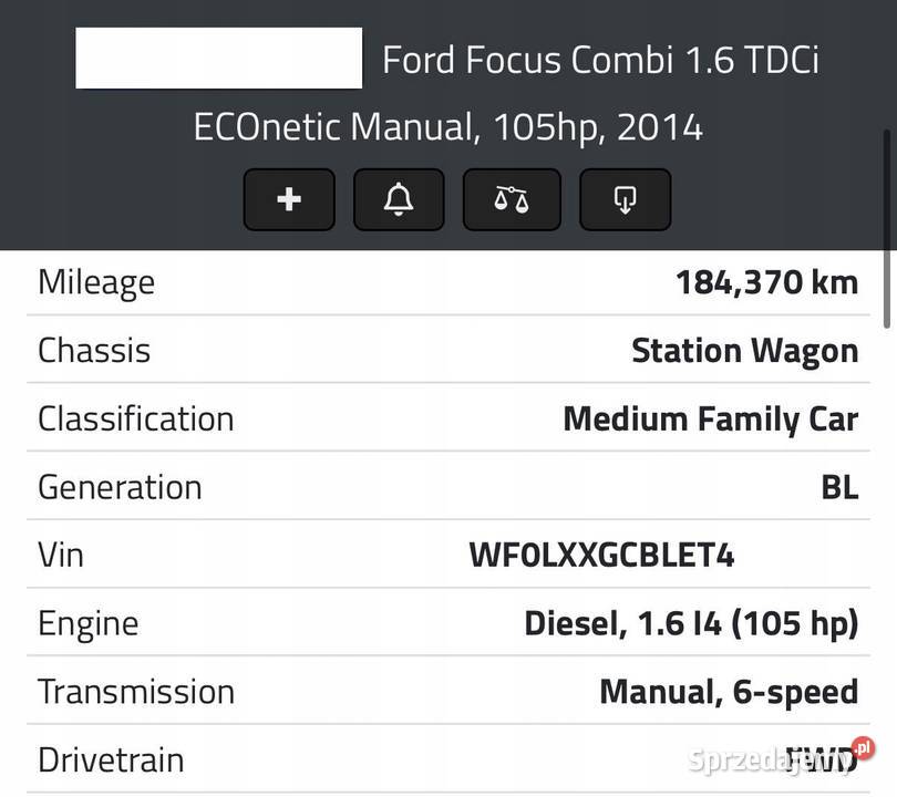 SILNIK NGDA NGDB Ford Focus III MK3 16 TDCI 105