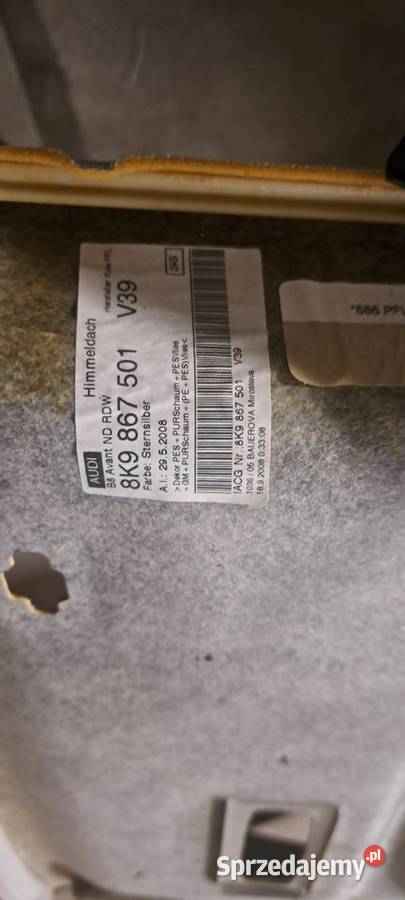 Podsufitka jasna 8k9867505 audi a4 kombi sprzedam