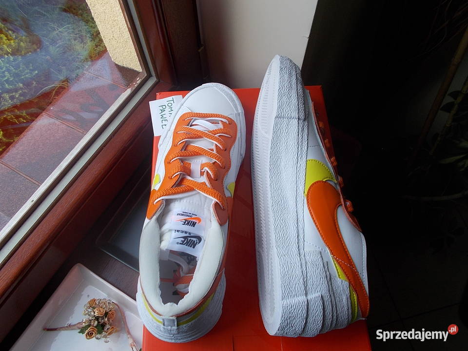 Eur 45 Nike Blazer Low Sacai White Magma Orange Poznań