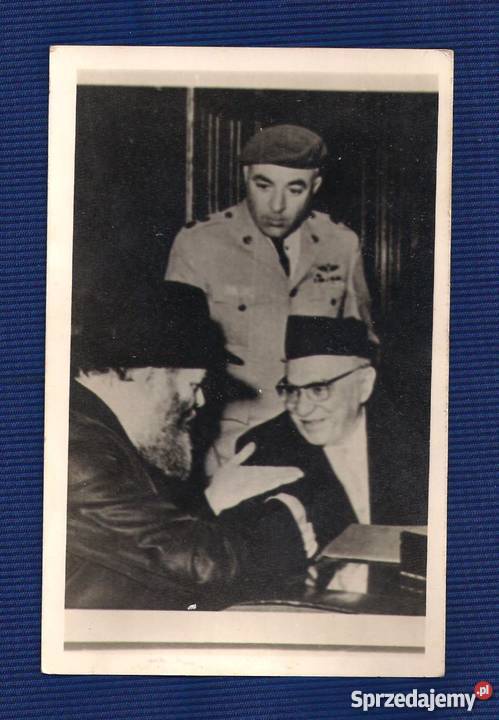 STARE FOTOGRAFIE Rebbe and Shazar president of Skierbieszów