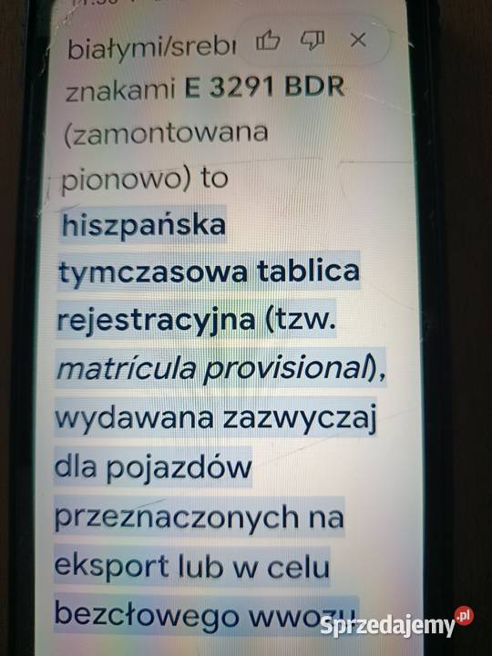 Hiszpańska tablica tymczasowa kolekcjonerska na Jarosław