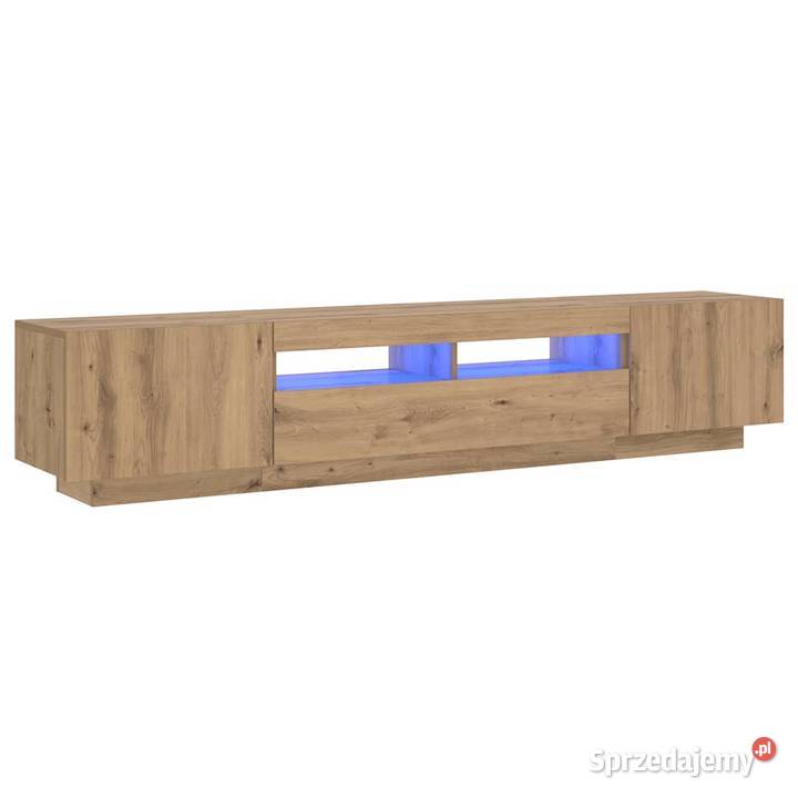 vidaXL Szafka pod TV z oświetleniem LED dąb Warszawa sprzedam