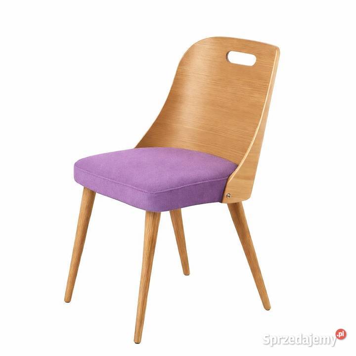 Krzesło Drewniane Tapicerowane Liliowy KDD77 mazowieckie