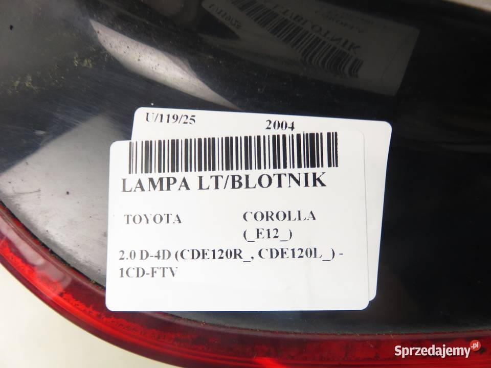 LAMPA LEWA TYLNA TOYOTA COROLLA E12 8155002300 Lampy tylne małopolskie