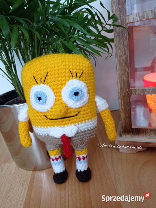 Spongebob maskotka na szydełku Katowice sprzedam