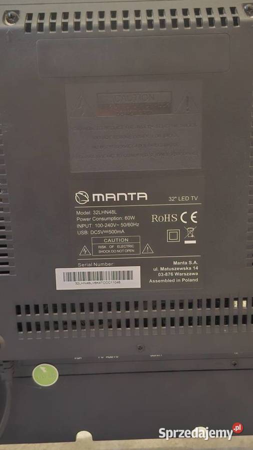 TV MANTA 32 32cale Ustjanowa Dolna sprzedam