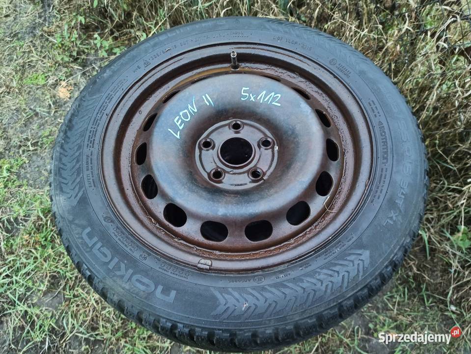 SEAT LEON II FELGI STALOWE 5X112 OPONY ZIMOWE lubelskie Milejów-Osada