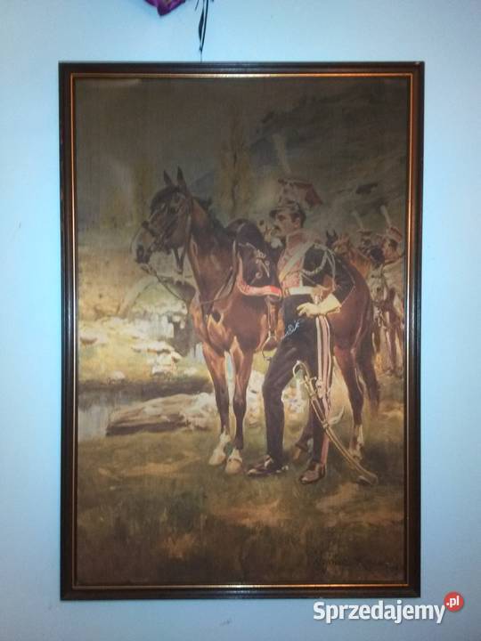 Piękny Kossak na jedwabiu Katowice