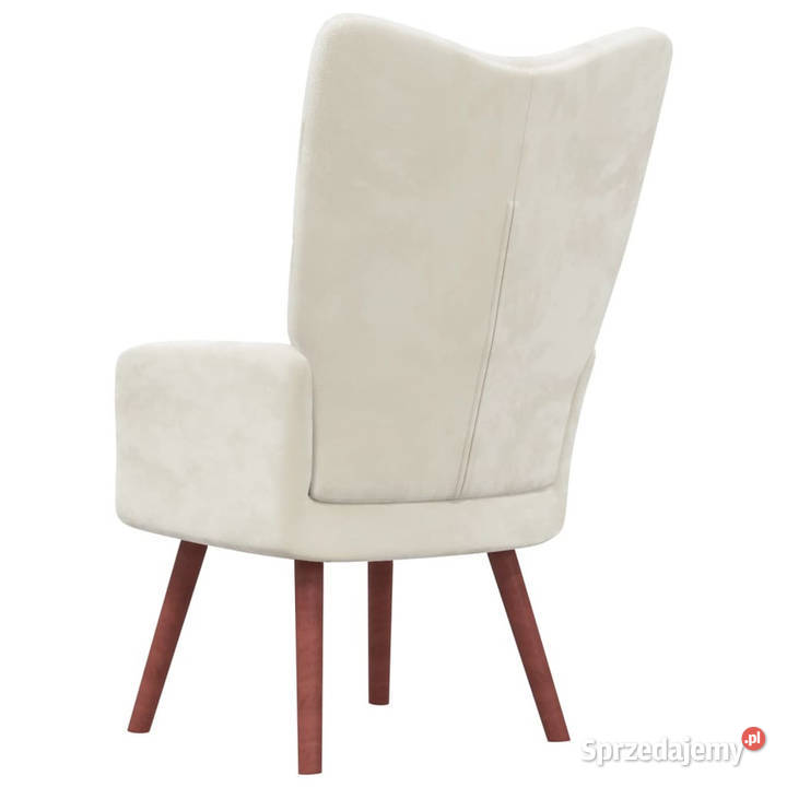 Fotel kremowy obity aksamitem WM328060 mazowieckie Warszawa