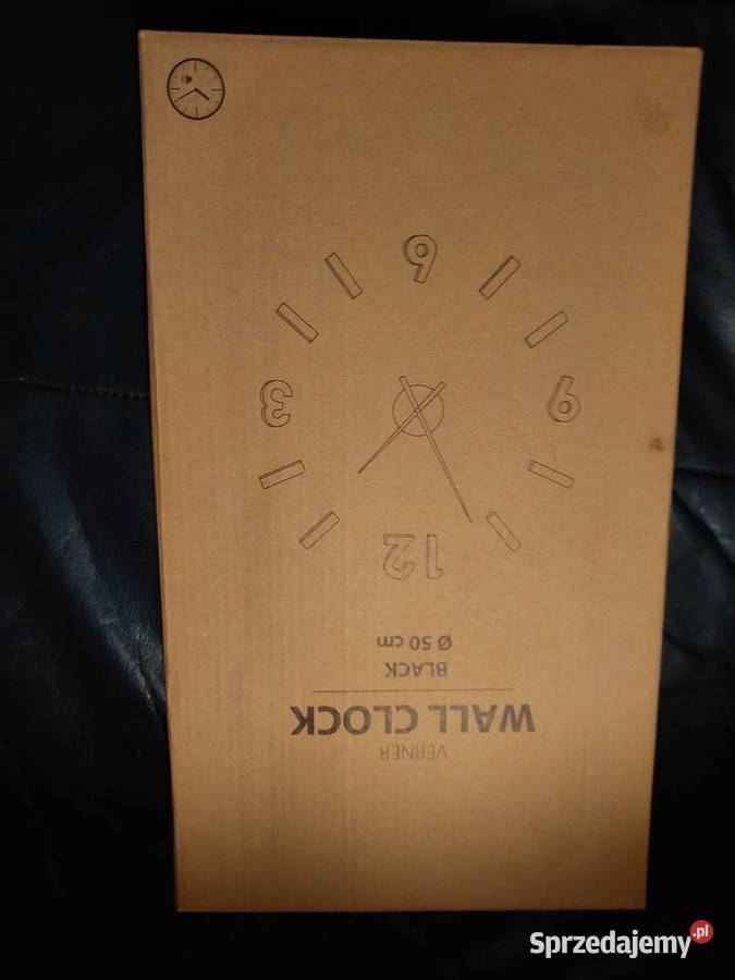 Zegar ścienny czarny Nowy średnica 50 dolnośląskie