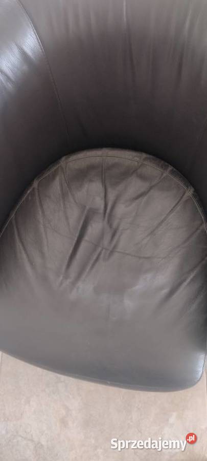 4 Fotele czarne skórzane klubowe Rogoż
