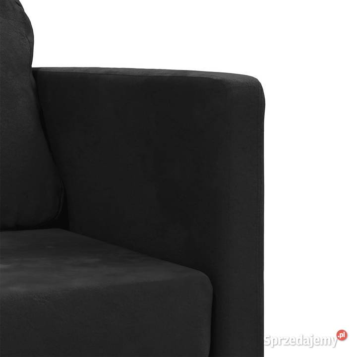 Sofa podłogowa 2w1 czarna 122x204x55 aksamit Meble Warszawa