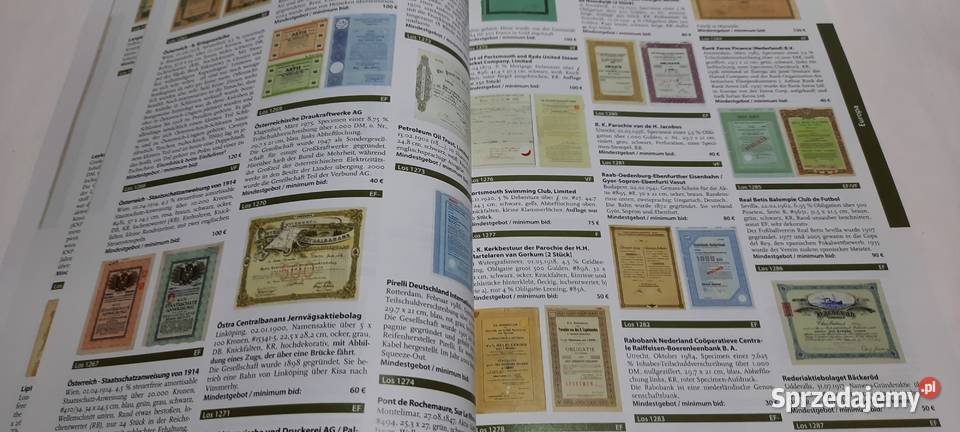katalog aukcyjny papierów wartościowych 60 sprzedam