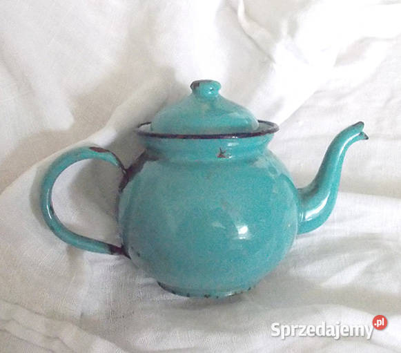 prl dzbanuszek z metalu turkusowy dzbanuszek Szczecin