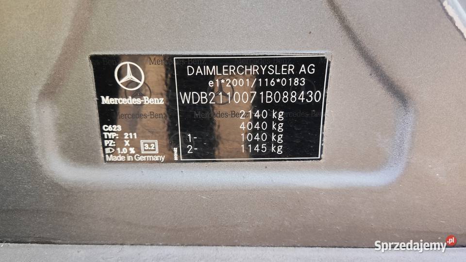Mercedes W211 ważne OC i przegląd automat Trzebinia