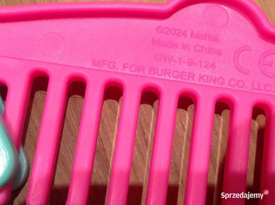 Grzebień BARBIE BURGER KING Plastik  Nowa Sól
