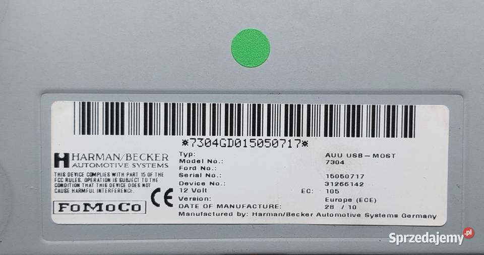 MODUŁ USB IPOD VOLVO S60 XC90 0314 30758238 Pozostałe Pozostałe Mielęcin