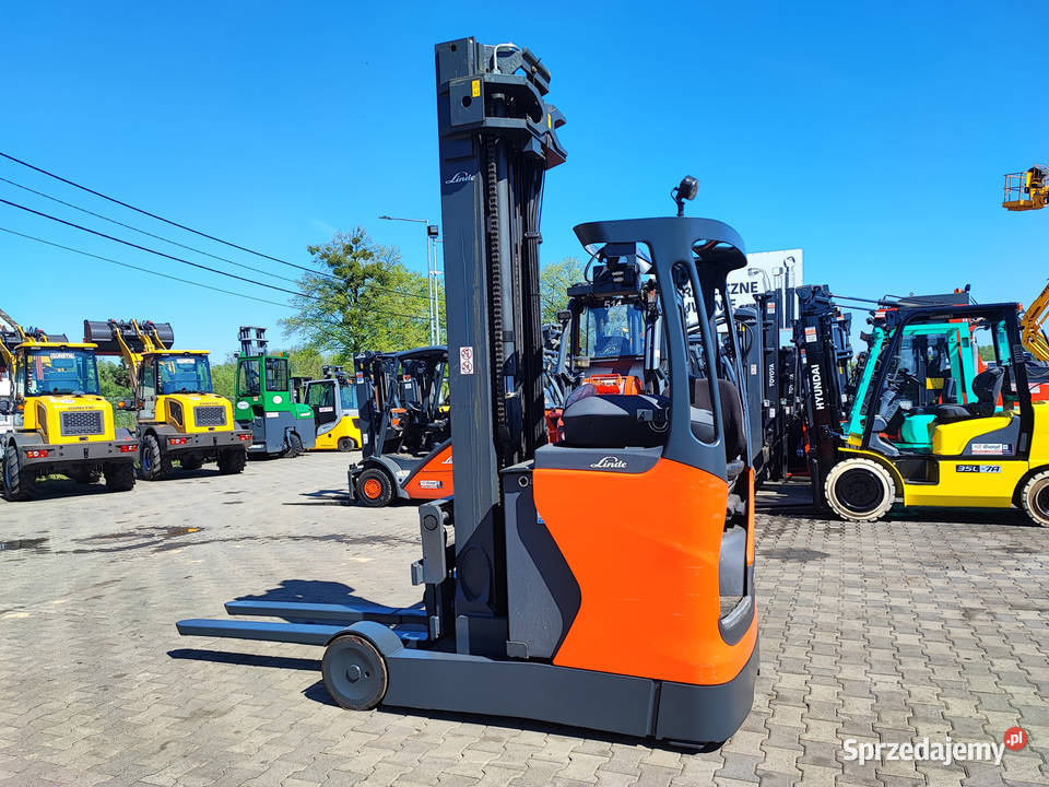 Wózek widłowy elektryczny reach truck Linde Wózki widłowe Kęty