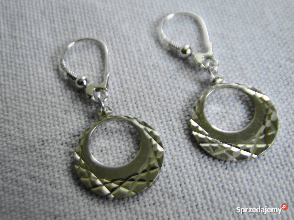 Oryginalne dwustronne kolczyki srebro 925 srebro Warszawa