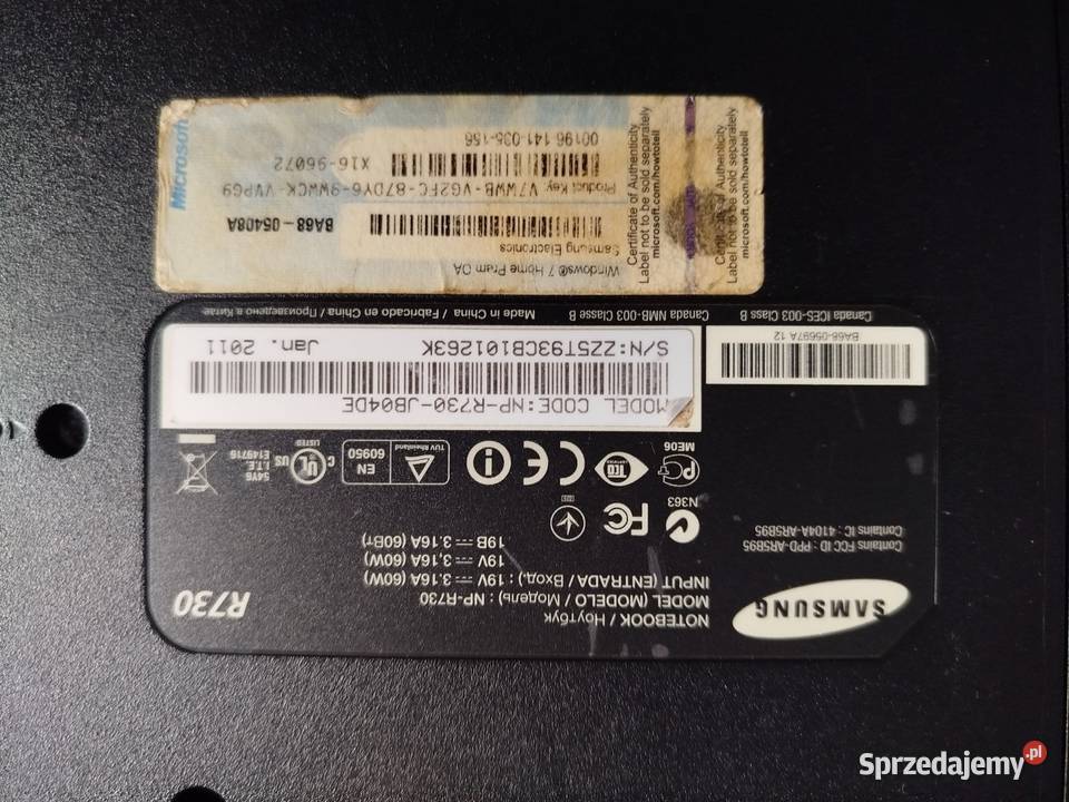 Laptopy Samsung R730 MacBook Pro świętokrzyskie