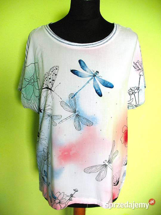 Bluzka w ważki 42 XL wiskoza i bawełna Dress In Inny wzór mazowieckie Siedlce