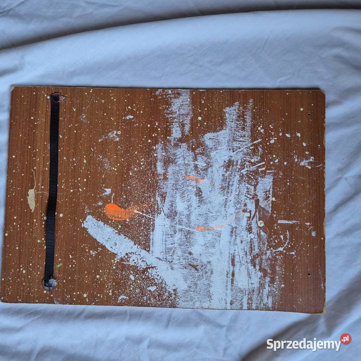 Stary obraz olejny na desce sygnowany Malarstwo małopolskie Brzesko sprzedam