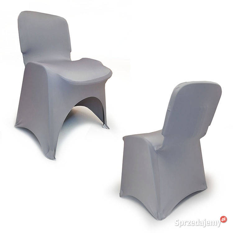 Szare Elastyczne Pokrowce na krzesła Gastronomia Częstochowa sprzedam