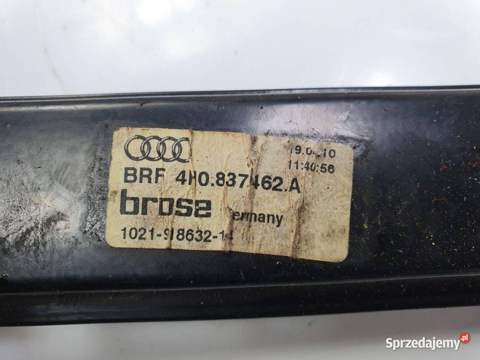 PODNOŚNIK SZYBY PP AUDI A8 D4 4H0837461A Lipno