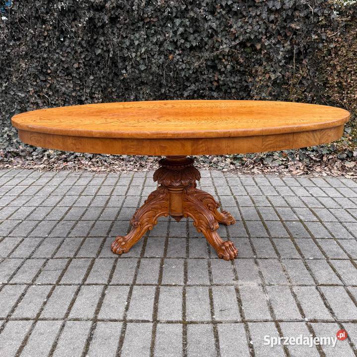 ARTexpert Stół stolik kawowy owalny Ludwik duży Dobrzany