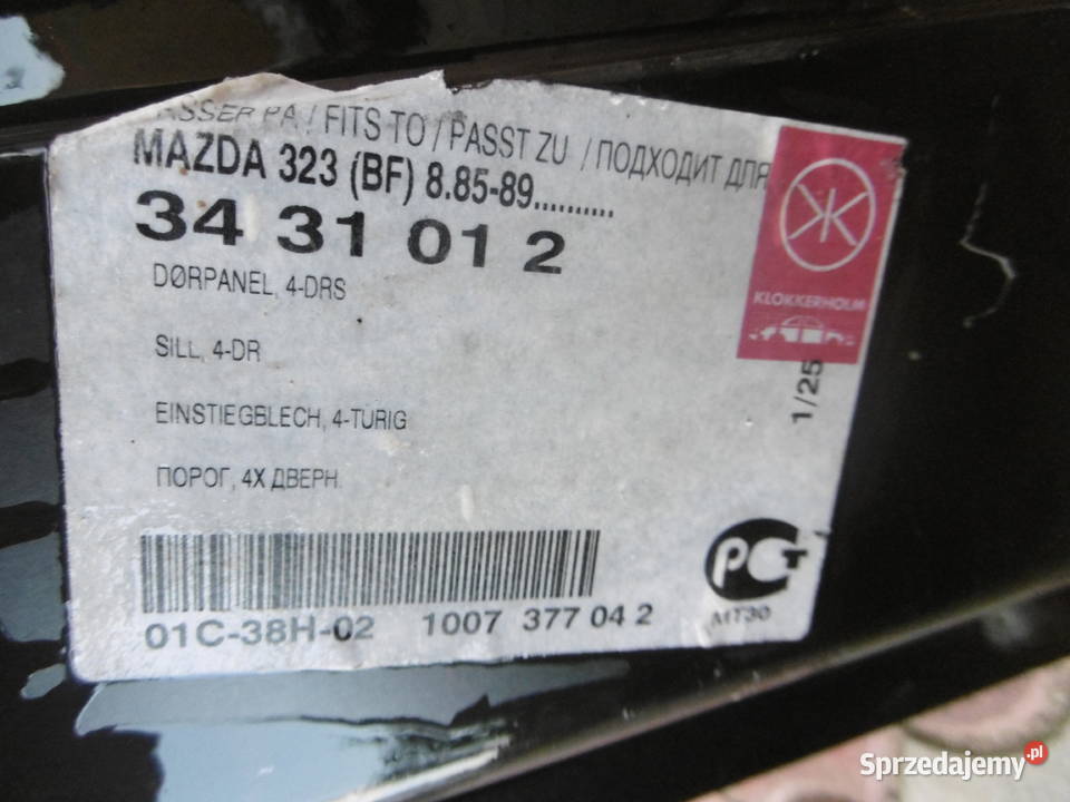 komplet progów mazda 323 Brzezie sprzedam