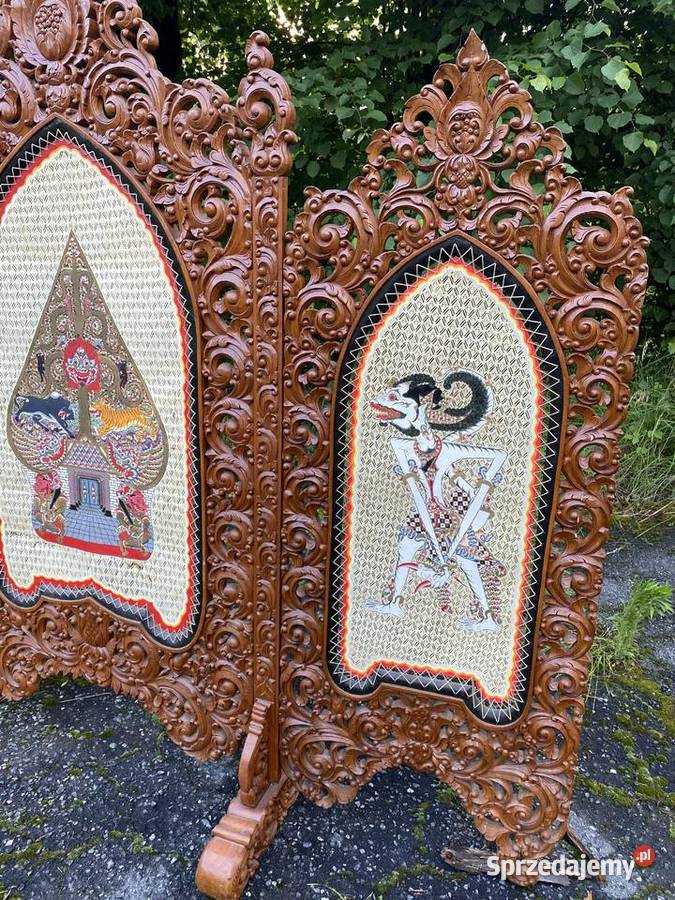Antyk Piękny ogromny oryginalny parawan Bystrzyca Kłodzka