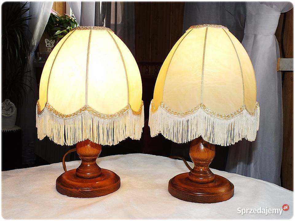 Stare Lampki Nocne Retro z prawdziwej cienkiej Żary