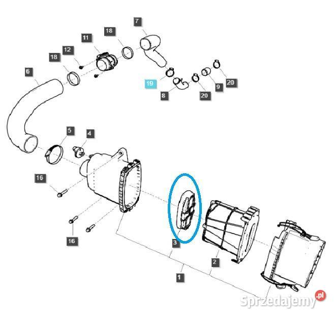 Wkład wtórny filtra powietrza eliptyczny TRG190 Tajęcina