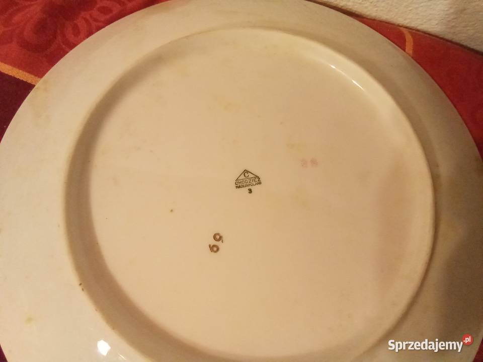 Talerz i dwa talerzyki Chodzież PRL Warszawa