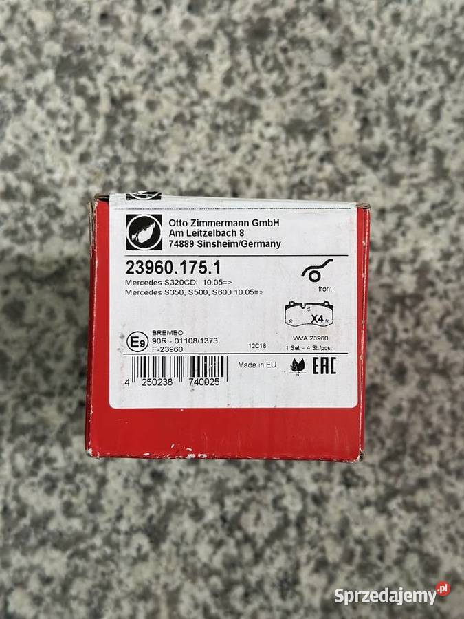 Klocki hamulcowe Zimmermann do Mercedes W221