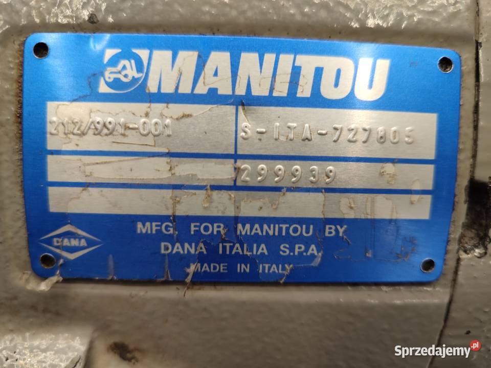 Dyferencjał MANITOU MT 212991001 8ITA727805 Pozostałe Wilkowo