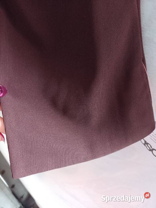 3638 ASOS Design Brązowa kamizelka prążkowana z ASOS Kraków