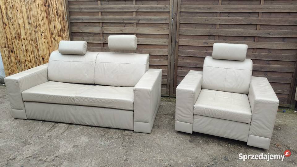 Komplet skórzany Meblomak kanapa z funkcją Warszawa