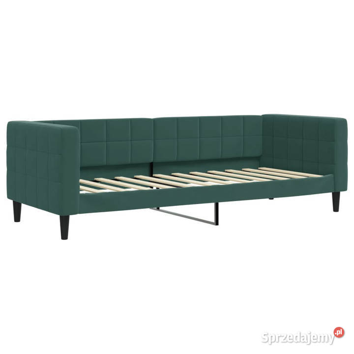 Sofa z materacem do spania ciemnozielona aksamit mazowieckie Warszawa
