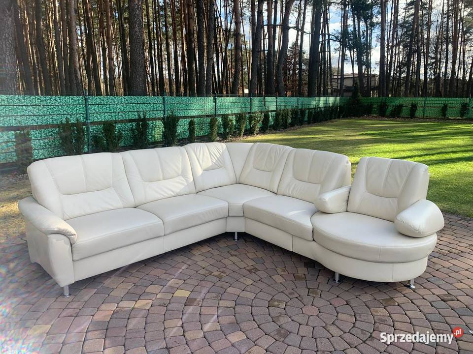 WOHNWERT NIEMIECKI NAROŻNIK SKÓRA NATURALNA Kalety