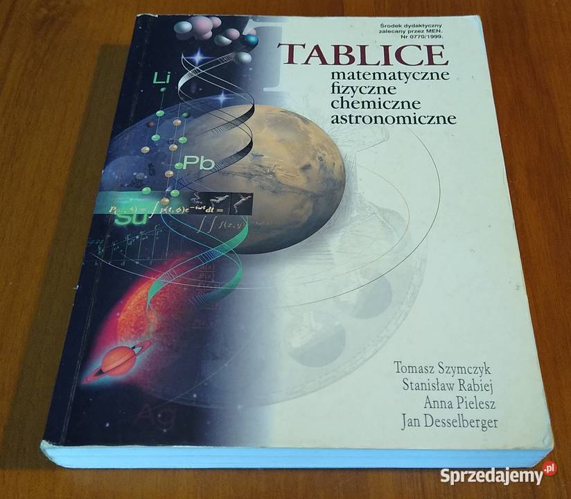 Tablice matematyczne fizyczne chemiczne szkoła ponadgimnazjalna