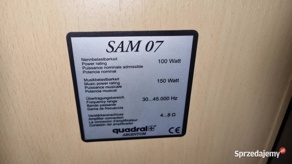 Kolumny Quadral Argentum SAM 07 2x150Watt Buk Warta