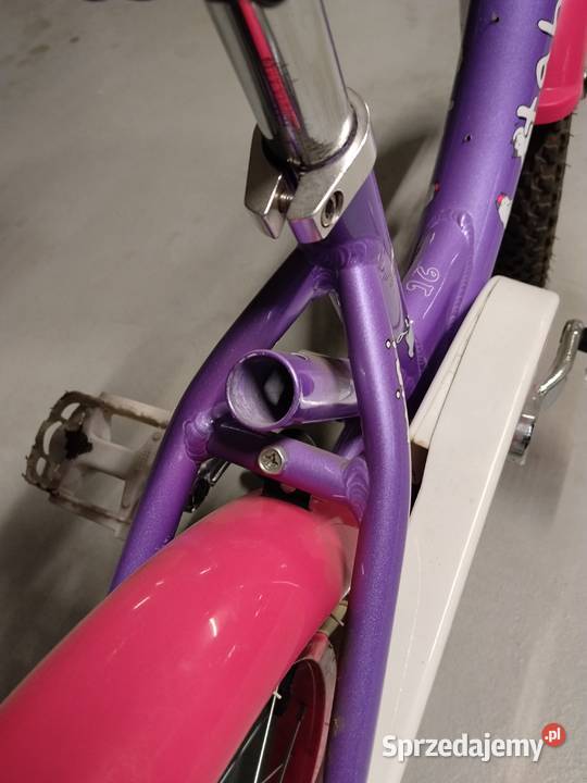 Rower dziecięcy fioletoworóżowy koła 16 kółka Warszawa