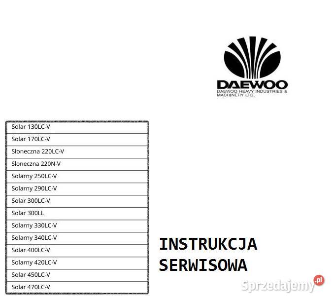 Daewoo 300LL 330LCV 340LCV 400LCV 420LCV 450LCV Kielce