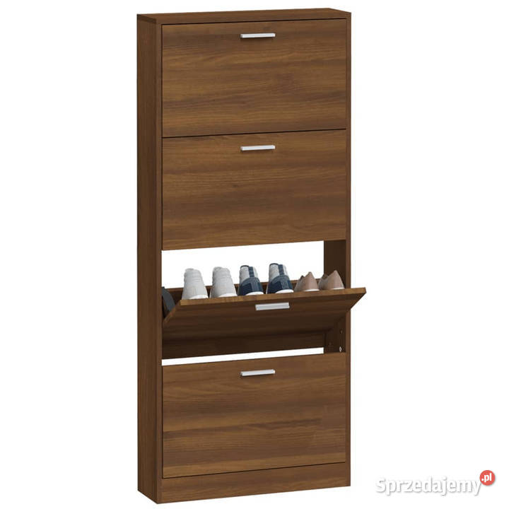 Półka na buty brązowy dąb 59x17x150 WM342525 Warszawa