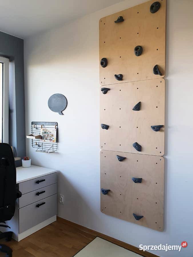 ścianka wspinaczkowa kwadrat 3 drewno chwyty Panele dekoracyjne Kraków sprzedam