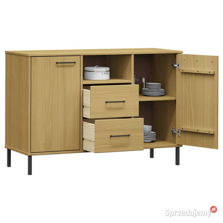 Komoda OSLO metalowe nóżki brązowa 113x40x77 mazowieckie Warszawa sprzedam