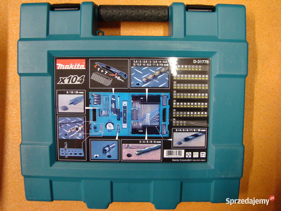 Zestaw wierteł bitów akcesorii MAKITA 104 PC Ref Bielsko-Biała