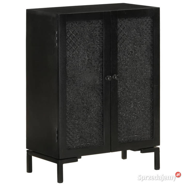 Szafka czarna 55x30x77 lite drewno mango i Warszawa