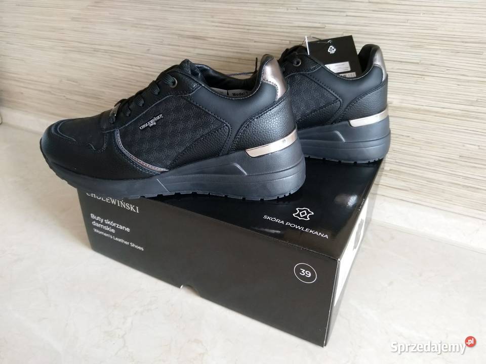 NOWE Damskie buty skórzane sznurowane wiązane Zabrze